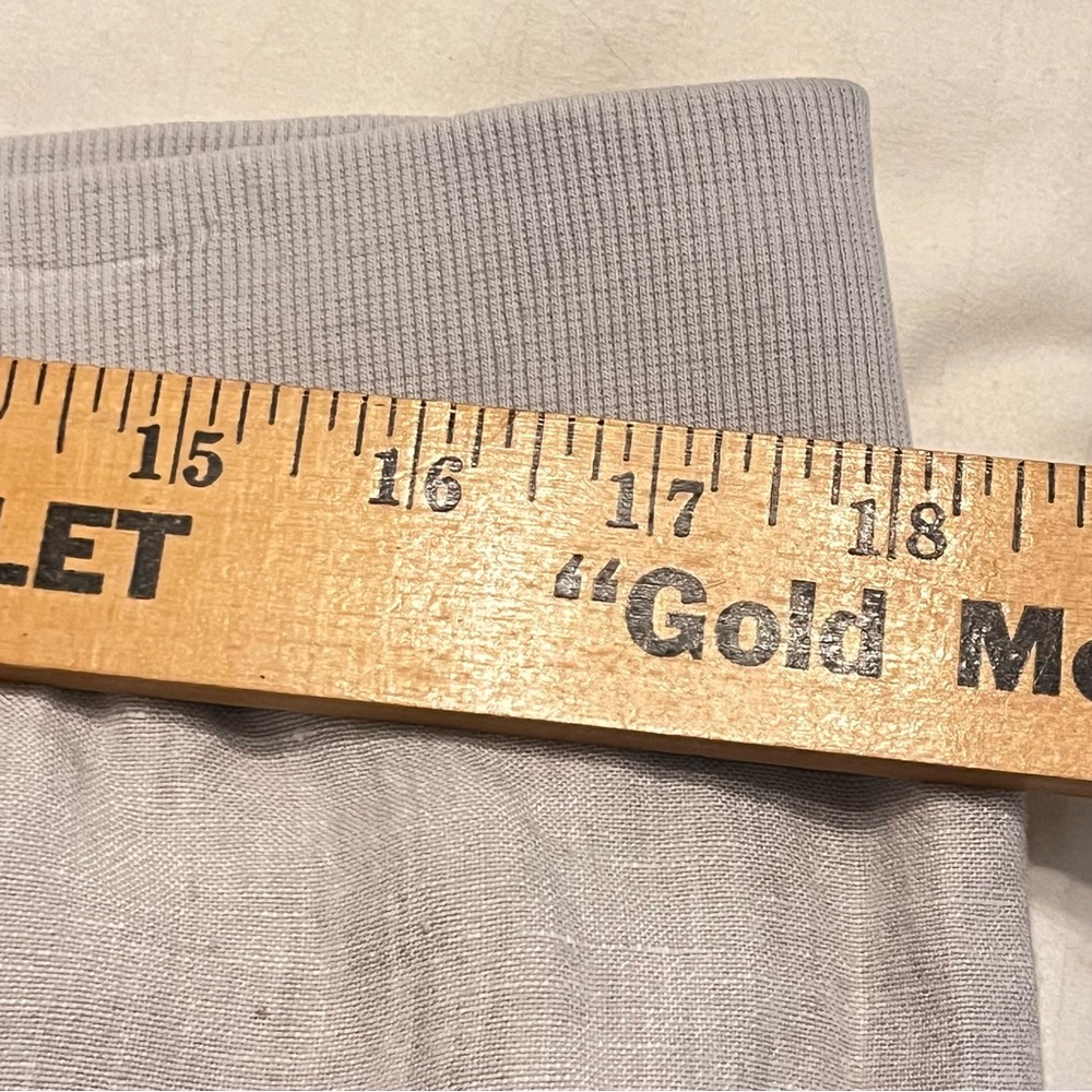 J. Jill Love Linen Elastic Waistband Pull-up Wide Leg Pants 100% Linen Taupe 1X - Picture 7 of 9